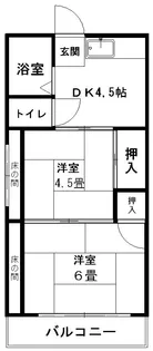 中園ハイツ【2階】の間取り
