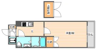 No.67 BENEFIT21博多【9階】の間取り