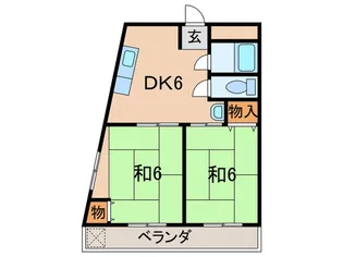 愛晃ハイツ【4階】の間取り