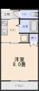 羽音グリーンハウス【2階】の間取り