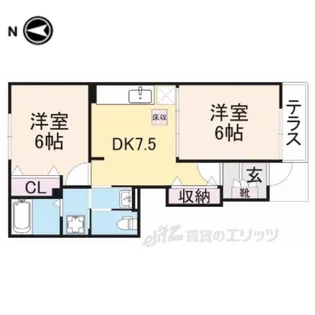 デーア・プラシード【1階】の間取り