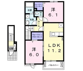 サングローヴA【2階】の間取り