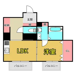 エスポワール若杉マンション【5階】の間取り