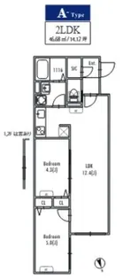 GRANPASEO中野IV【2階】の間取り
