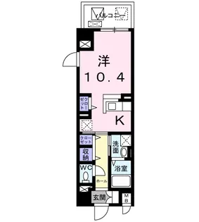 アヴリル【4階】の間取り