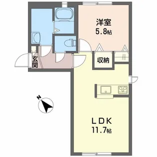 リアージュ A棟【1階】の間取り