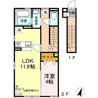 パルメゾン【2階】の間取り