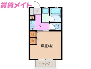 ムーニー野田【2階】の間取り