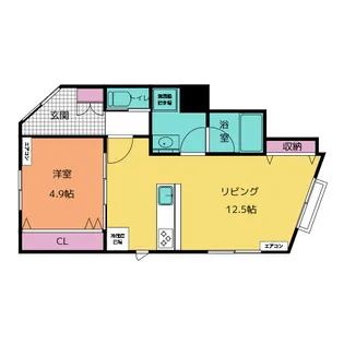 サニーハウス大川【1階】の間取り