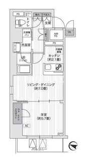 Primal Gotanda【9階】の間取り