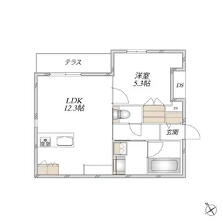 Maison Sarkland メゾンサークランド【1階】の間取り