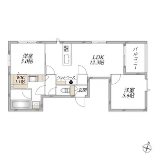クシネシャトン【3階】の間取り
