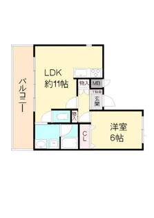 アドラブール伊丹【7階】の間取り