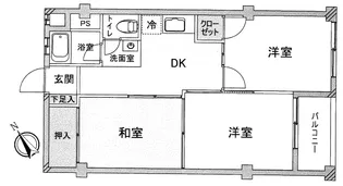 板橋コーポラス【3階】の間取り