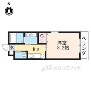 クレアーレ丹波橋【5階】の間取り