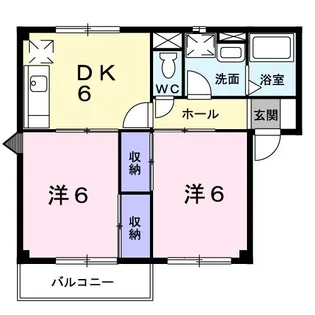 クレセントイワイ【1階】の間取り
