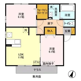 メゾン・ボヌールA【1階】の間取り