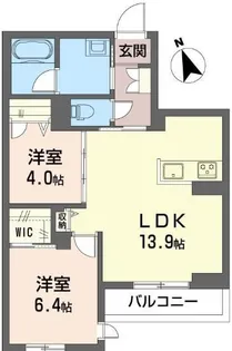 ハーモニーコート【1階】の間取り