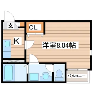 クレフラスト愛宕橋A【1階】の間取り