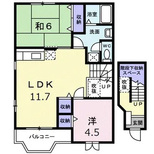 ニュークレストール華【2階】の間取り