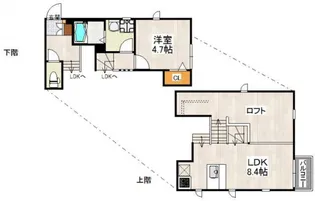 CB香椎ルシエ【2階】の間取り