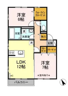 レッドワン【1階】の間取り