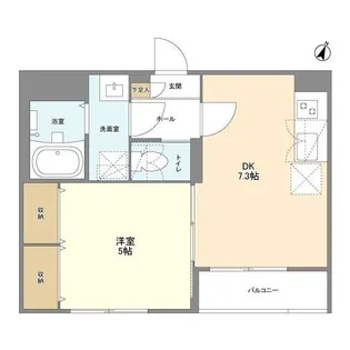 ウェルスクエア幡ヶ谷【1階】の間取り
