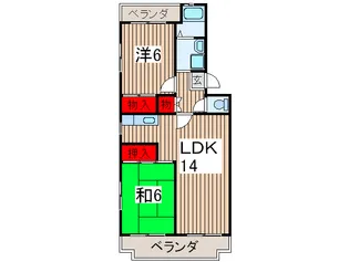 プリムロ―ズ南浦和【1階】の間取り