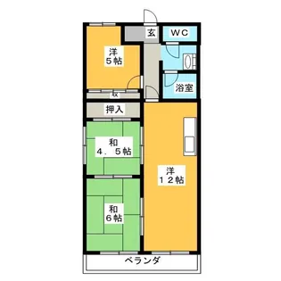 フロム・A・カイト【4階】の間取り