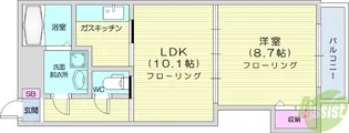 サンハイツ7【4階】の間取り