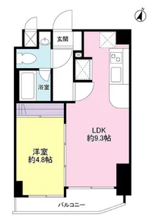 ボヌール都立大学壱番館【1階】の間取り