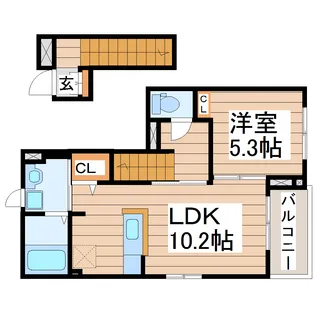 グランツーSII【2階】の間取り