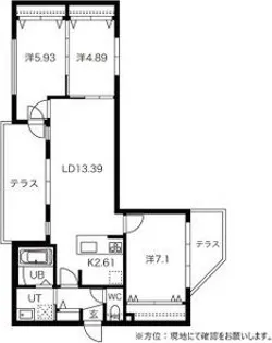 City Premier北6条(シティプレミア)【1階】の間取り