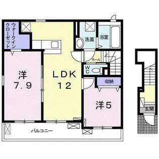 ニューポート堀町【2階】の間取り