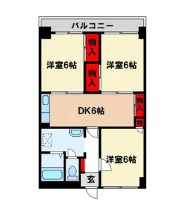 武石ハイツ【4階】の間取り