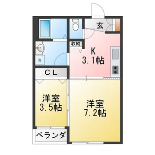 リ・エルム【2階】の間取り