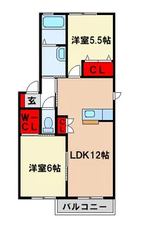 シンシア原田駅前【2階】の間取り