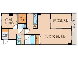 シェーンブルク山田【2階】の間取り