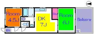 宮崎第2コーポ【2階】の間取り