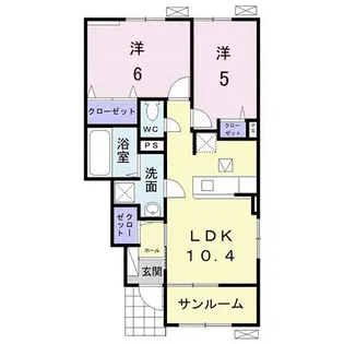 ジュールスラン A【1階】の間取り