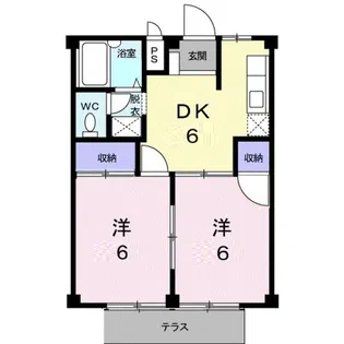シティハイツ新地【1階】の間取り
