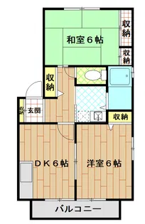 サニーハイツ栗原B【1階】の間取り