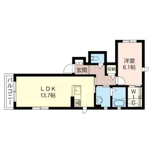 クレアパレス【1階】の間取り