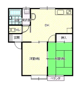ハイツ大貫【1階】の間取り