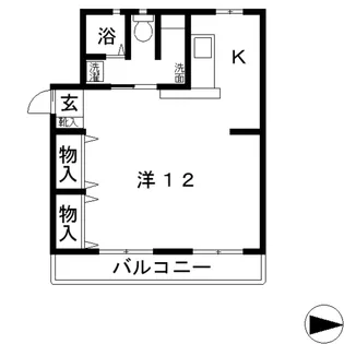 中祥ハイツ【2階】の間取り