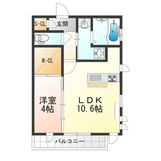 Levant Soleil 中百舌鳥I【1階】の間取り