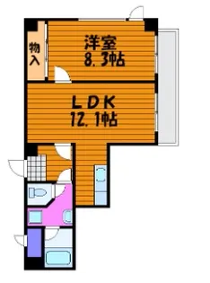 岡山県岡山市北区西古松2【マンション】の間取り