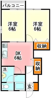 福岡県嘉穂郡桂川町大字九郎丸【アパート】の間取り