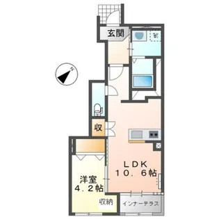 パームコート長尾【1階】の間取り