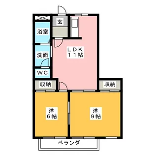 アイウォーラ【2階】の間取り